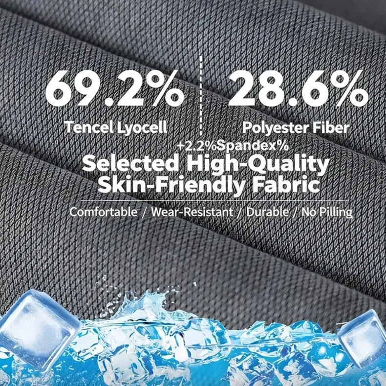 Jeans Kain Lyocell Lembut Musim Panas Pria Celana Denim Lurus Longgar Tipis Celana Panjang Kasual Pinggang Elastis Tali Serut Ukuran Besar M-5XL — image 7