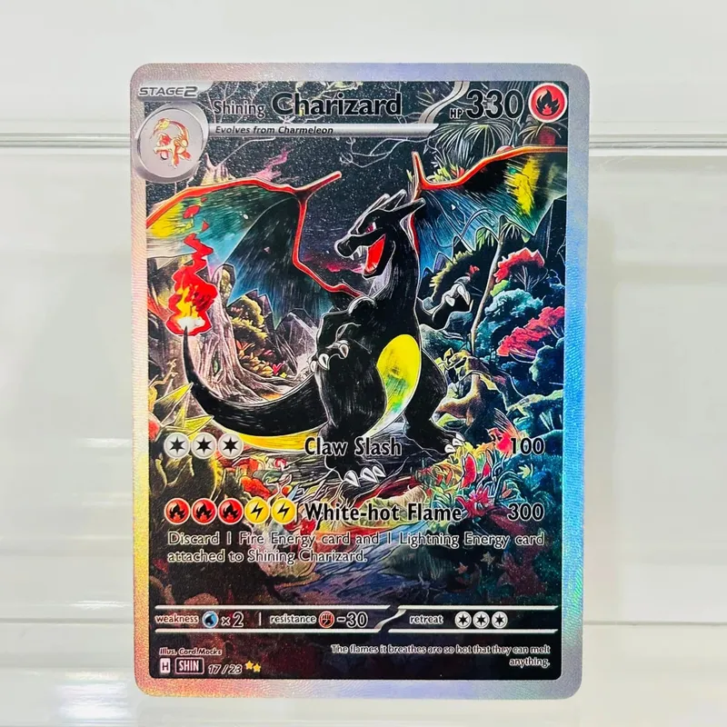 10Pcs (Charizard Mewtwo Gengar Vaporeon) DIY Holographic Texture Cards Perfect Condition Premium Anime Collection Card — image 4