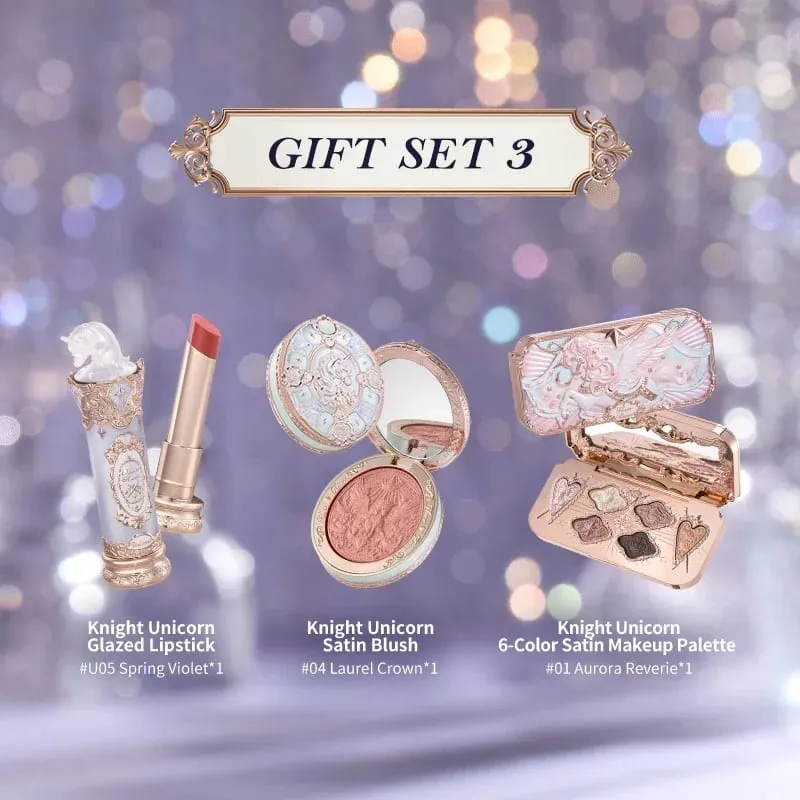 Flowerknows Knight Unicorn Collection ชุดแต่งหน้า Eye Shadow Palette ลิปสติกลิปสติก Blusher Setting Powder Matte Lipliner — image 4