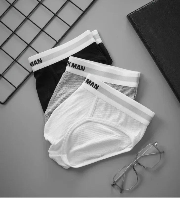 3 Pak Pakaian Dalam Pria Satu Lapis Musim Panas Celana Dalam Bertingkat Rendah untuk Pria Celana Dalam Elastis Nyaman Cocok Ropa Interior Hombre — image 9