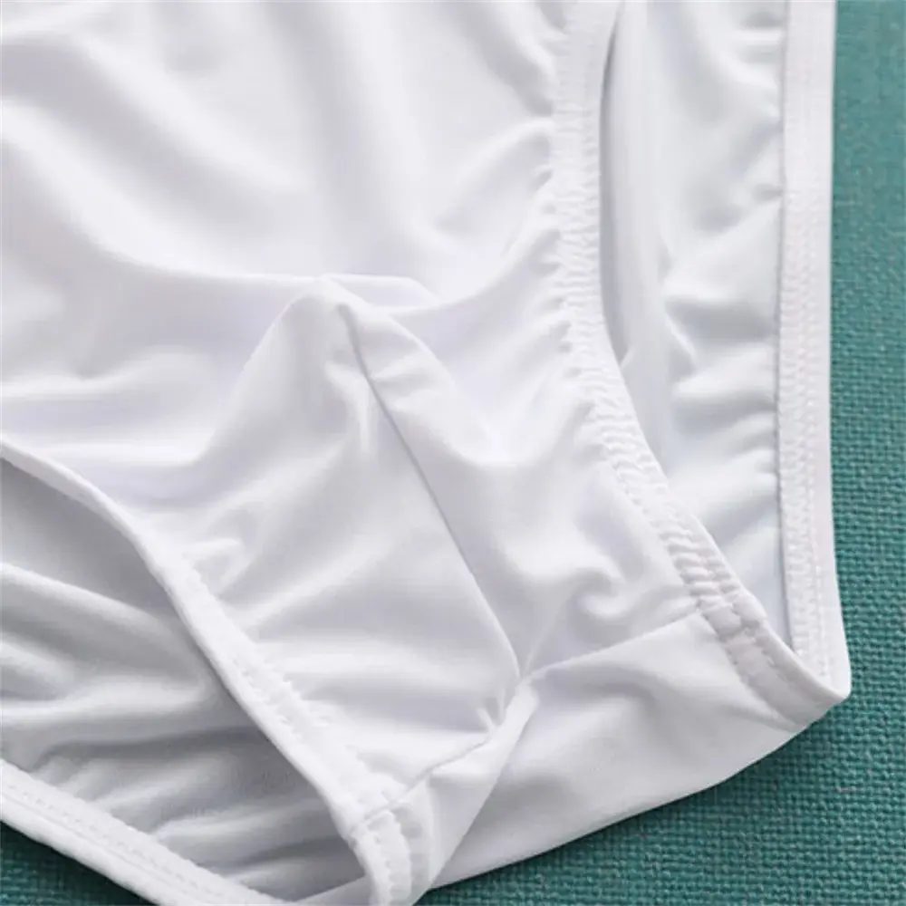 Man Ice Silk Bulge Pouch Underwear Breathable Seamless Briefs Summer Thin Boys Sports Low Waist Sexy Summer Panties — image 8
