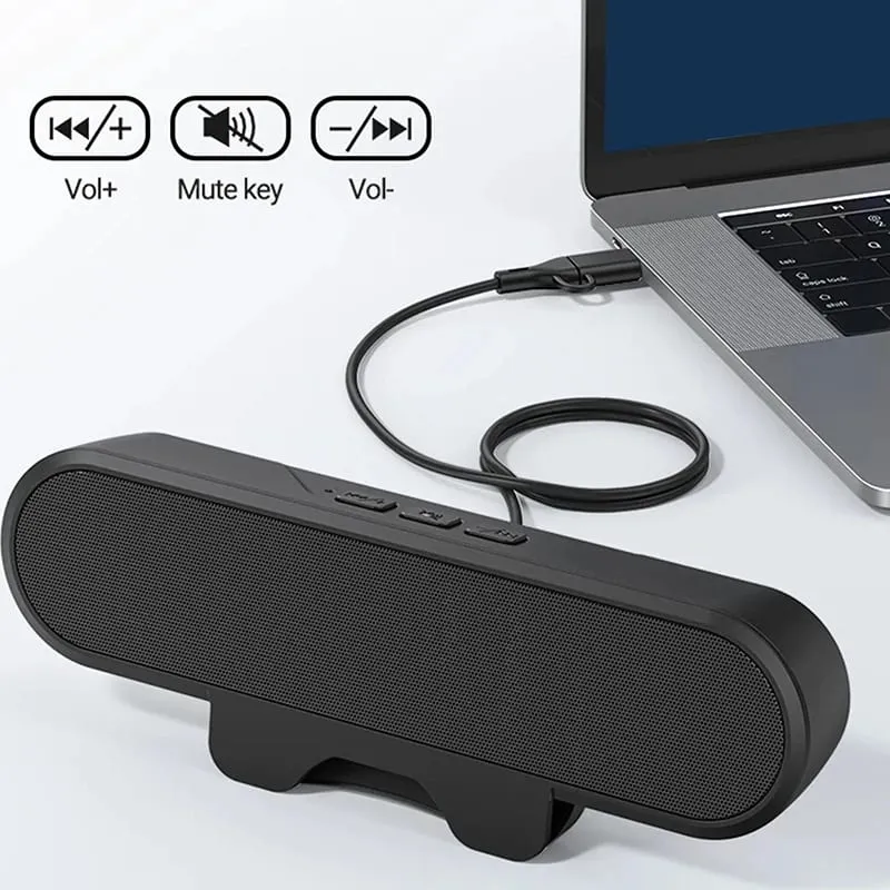 Μίνι Soundbar Κλιπ ηχείων Φορητό USB ενσύρματο υπολογιστή Τηλεόραση Υπολογιστής Υπολογιστής Υπολογιστής Υπολογιστής Υπολογιστής Υπολογιστής Υπογούφερ Sound Box Music Caixa De Som Bocina Coluna — image 2