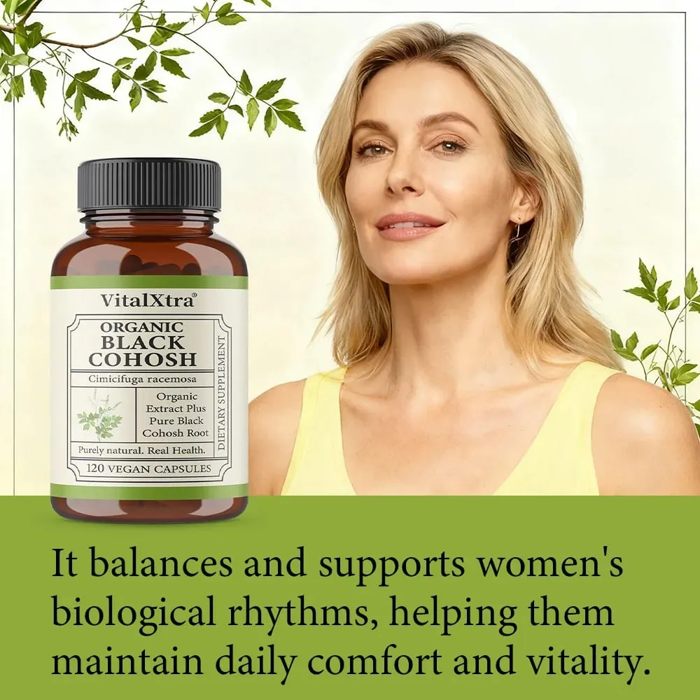ราก Black Cohosh ควบคุมการทำงานของต่อมไร้ท่อ ปรับปรุงคุณภาพการนอนหลับ บรรเทาอาการวัยหมดประจำเดือน ช่วยสุขภาพหัวใจและหลอดเลือด — image 2
