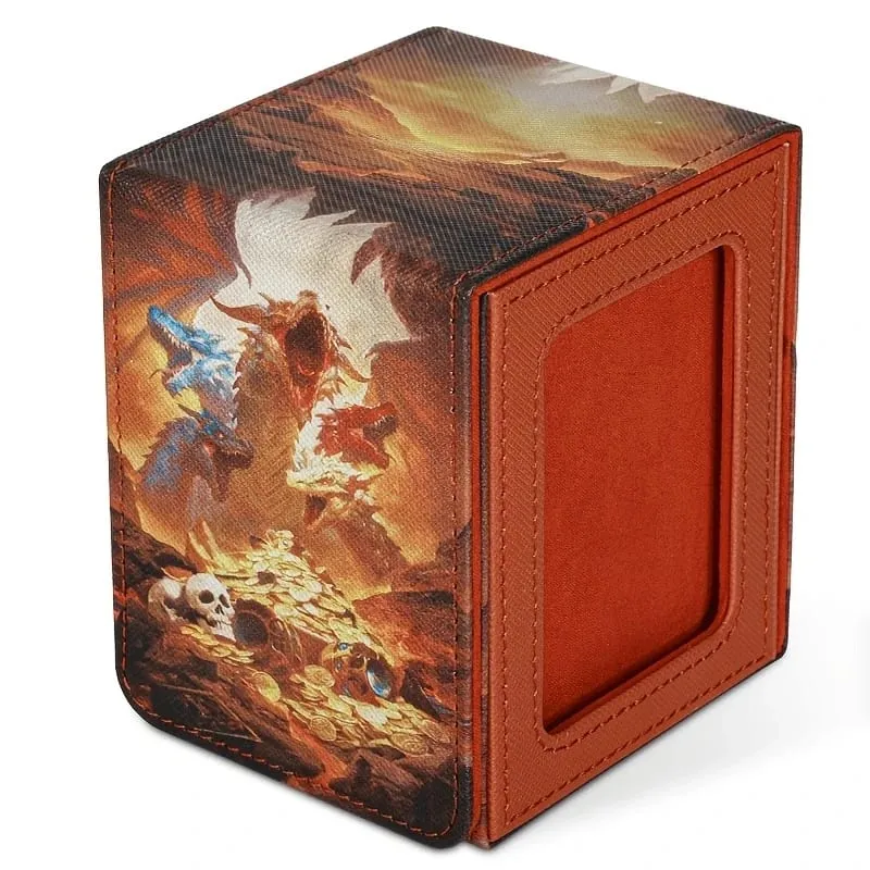 Boîte de jeu de cartes en cuir PU, avec fenêtre d'affichage, peut contenir plus de 100 cartes à Double manches, convient aux cartes TCG — image 8