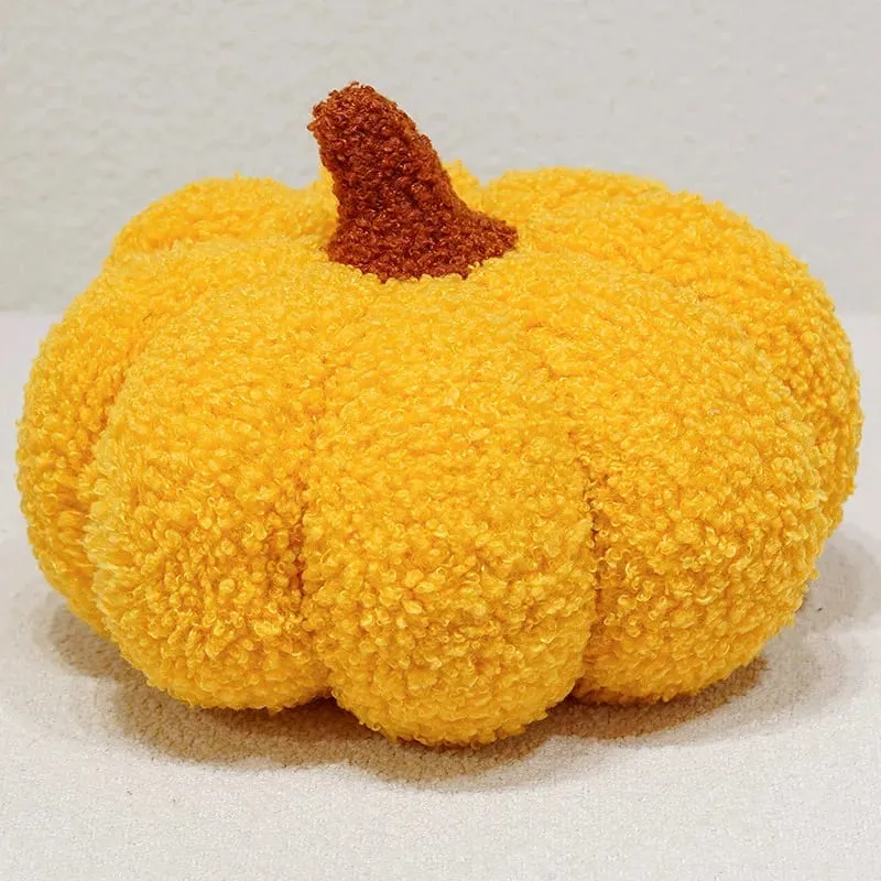 Mehrfarbiges Kürbis-Plüschkissen, weich gefülltes Kürbiskissen, Heimdekoration, süßes Plüschtier, Halloween-Geschenk, Nachttischkissen