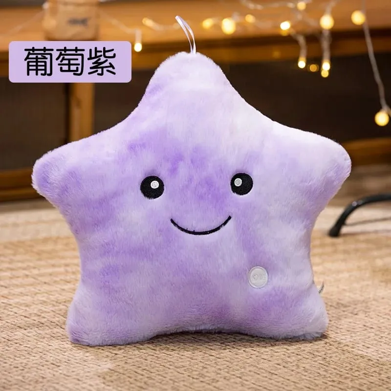 24*22CM Leuchtende fünfzackigen Stern Plüsch Spielzeug Glowing Star Gefüllte Weiche Puppe Kissen Schöne Halloween Weihnachten geschenke — image 8