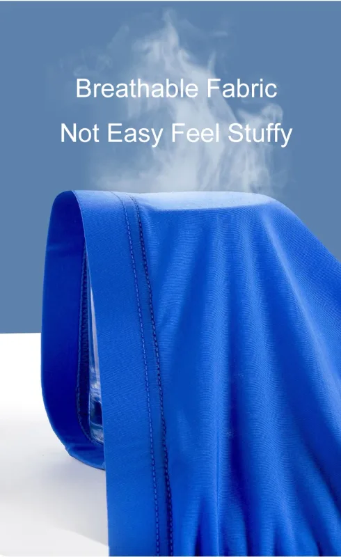 Slips en soie glacée pour hommes, sous-vêtements fins à séchage rapide, taille basse, couleur unie, sous-vêtements masculins Sexy avec poche bombée en U, culotte respirante — image 10