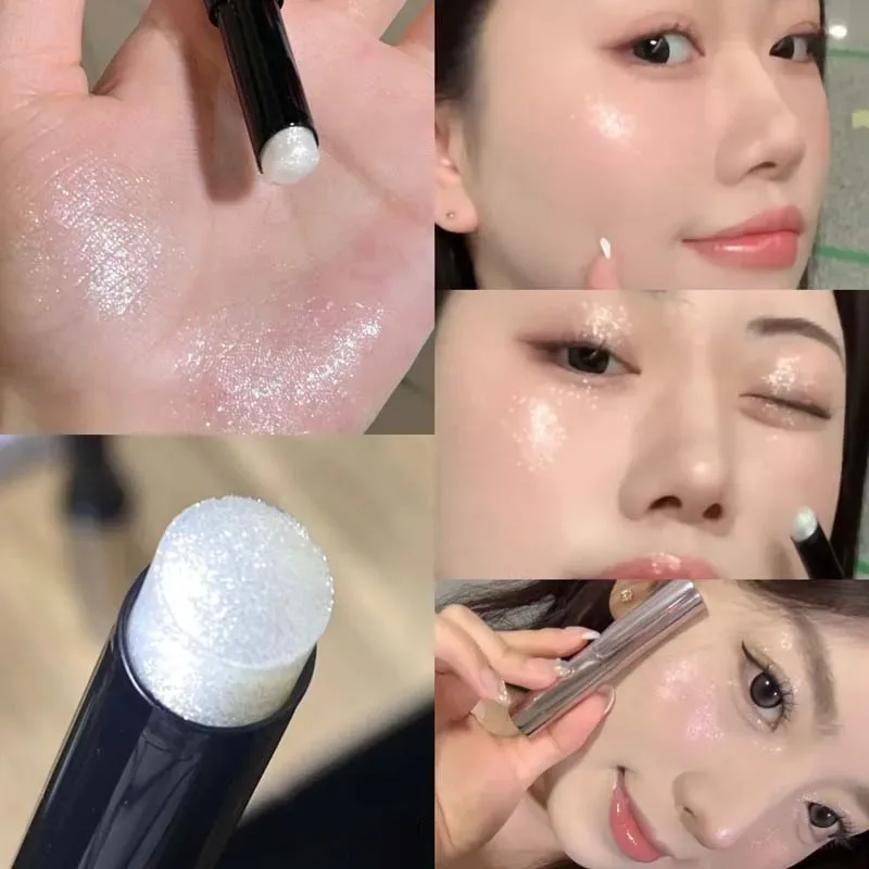 L'evidenziatore in stick per ombretto con glitter perlescenti e diamanti illumina naturalmente il trucco degli occhi, ombretto lucido e brillante, penna a baco da seta — image 4