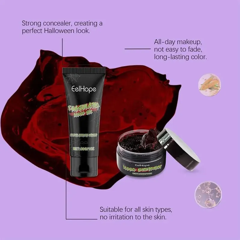 Alat solek cosplay Halloween set tiruan luka lebam High Concealer Face Paint untuk Makeup Goth Halloween