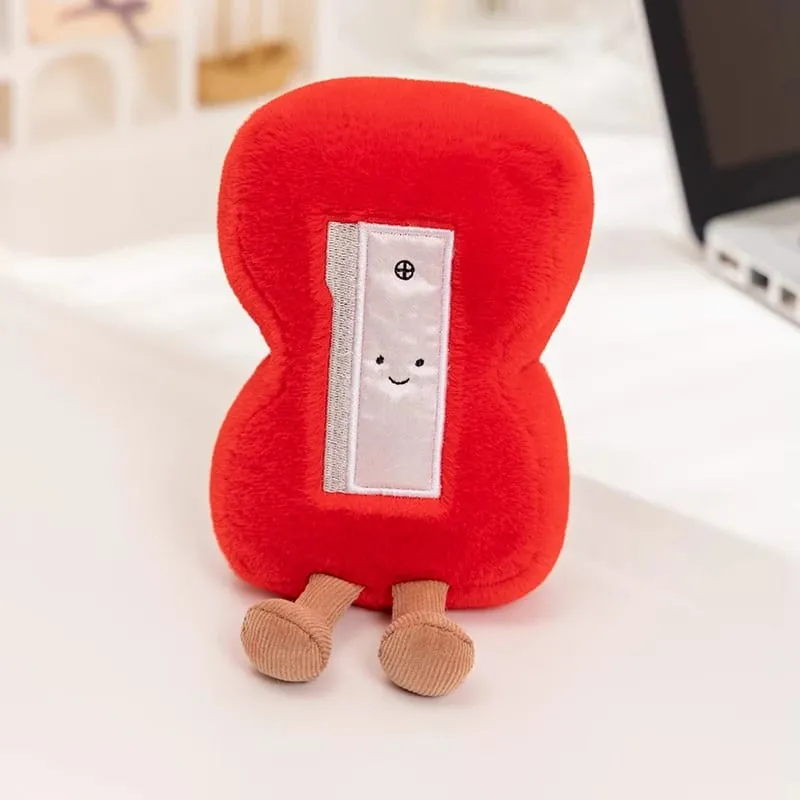 Kawaii Briefpapier Rohstoff Plüsch Spielzeug Gefüllte Humanoiden Herrscher Buch Bleistift Spitzer Radiergummi Kissen Dekoration Geschenk — image 13