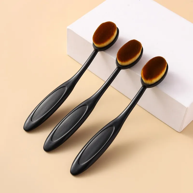 1/3PCS ขนาดใหญ่ Foundation แปรงแปรงสีฟันรูปร่างแต่งหน้า Make Up Tools Get Fast แม้การใช้ครีมและผง cosmnetic — image 1