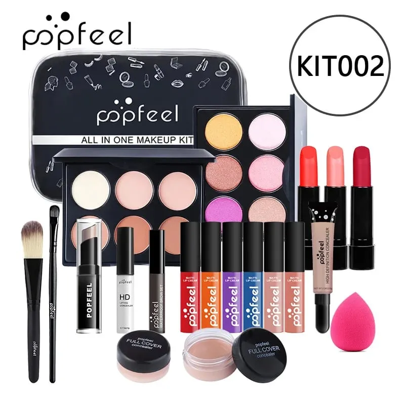 Makeup Full Kit Female Make Up Set Eye Shadow Eyeshadow Palette Lip Gloss Mascara Eyeliner Brushes Bag Make-up for Women