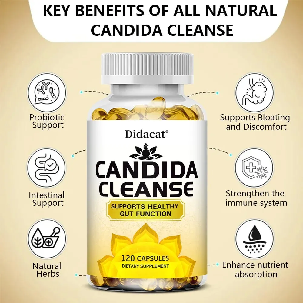 Candida Cleanse-Contains Natural Herbs and Probiotics To Support Healthy Bowel Function and Immune Health Suitable for Unisex — image 2