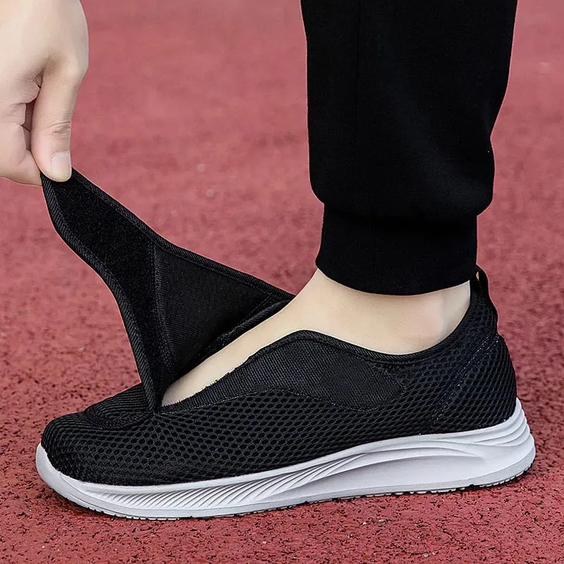 Verstellbare offene Schuhe für Herren, leichte, bequeme Diabetiker-Wanderschuhe, Turnschuhe für geschwollene ältere Füße, normale Breite — image 5