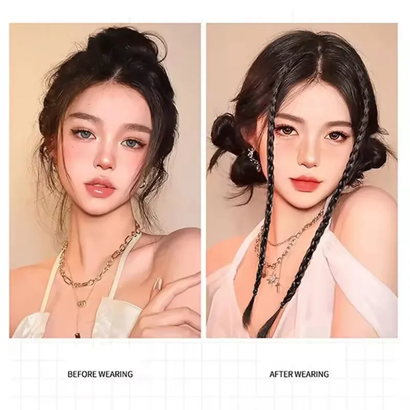 สังเคราะห์ 2pcs Braid วิกผม Strong BB คลิป Y2k เครื่องเทศสาวมวย Braid หางม้าน้ำหนักเบากล่อง Braid หางม้าชิ้นสำหรับสตรี — image 6