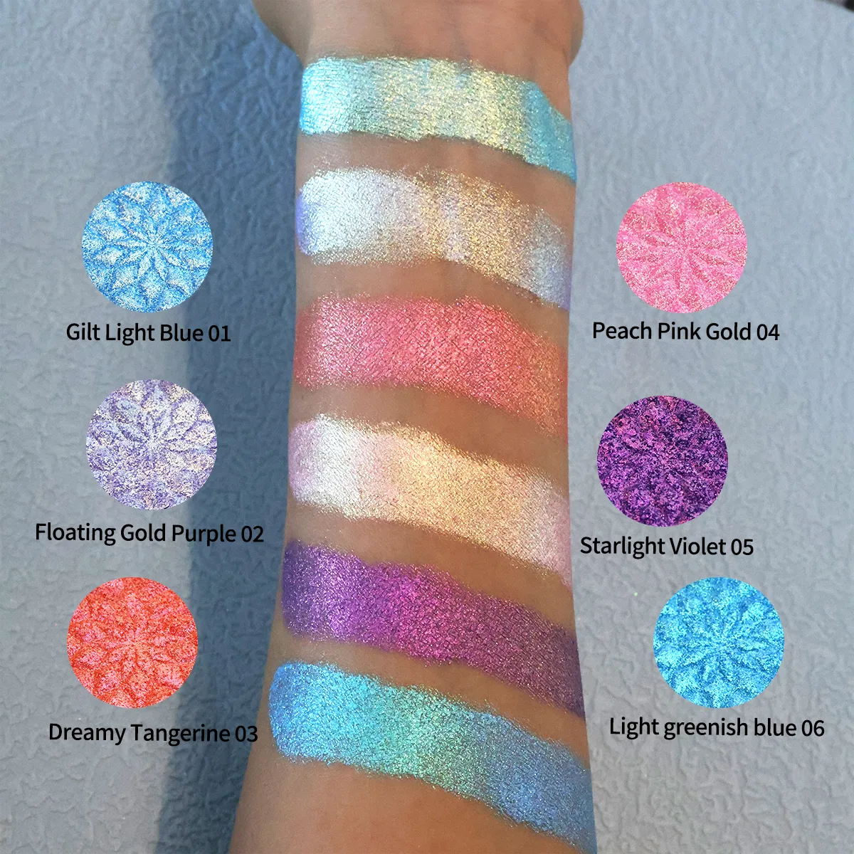 Chameleon Eye Palette Eyeshadow Palette - Customizable Duochrome Pressed Eyeshadow Set Glitter Infused Pearlescent Finish Pri — image 2