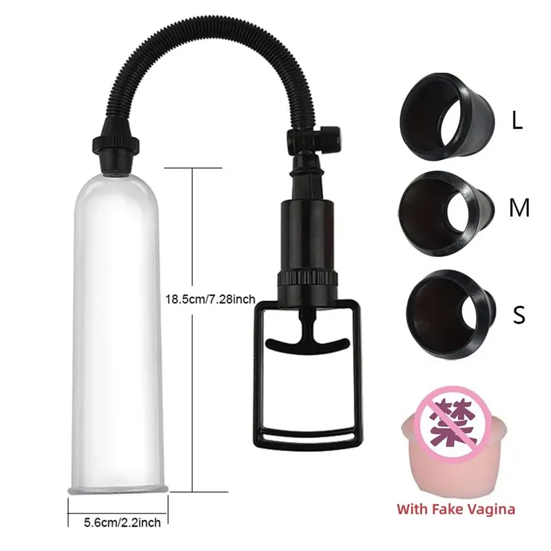 Pompa manuale per estensore del pene Giocattoli del sesso Dick Stimolare Extender Masturbatore Pompa per vuoto maschile Ingranditore del pene Grande cazzo Allenatore duraturo — image 9
