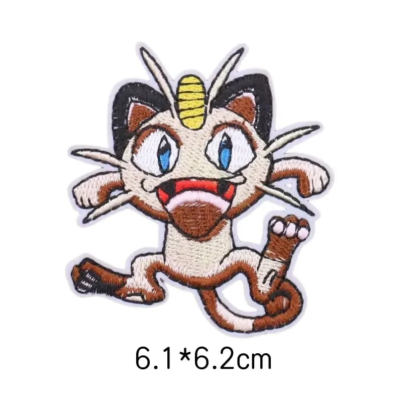 Tambalan Kain Stiker Pakaian Pikachu Jahit Tambalan Bordir Applique Besi Pada Pakaian Kartun Dekorasi Garmen DIY — image 40