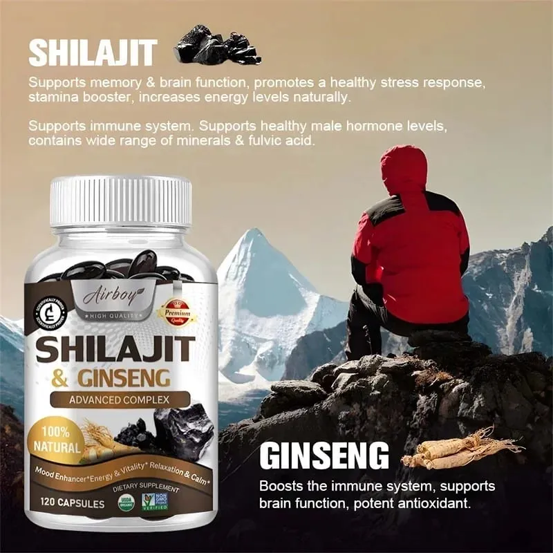 Shilajit - Peningkatan Energi Meningkatkan Kinerja Meningkatkan Kesehatan Jantung dan Sirkulasi Darah — image 3