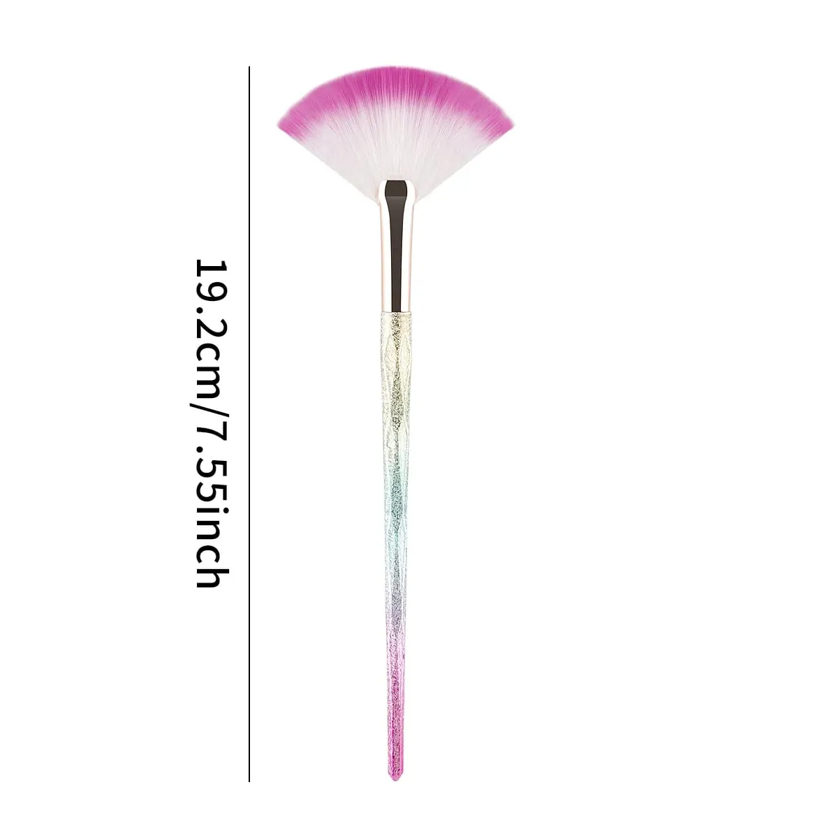 1ks Nové praktické štětce na obličej Vějířové štětce na make-up Měkké přenosné štětce na masky Kosmetické pomůcky pro dámy Dívky Nail Charm Beaut — image 3