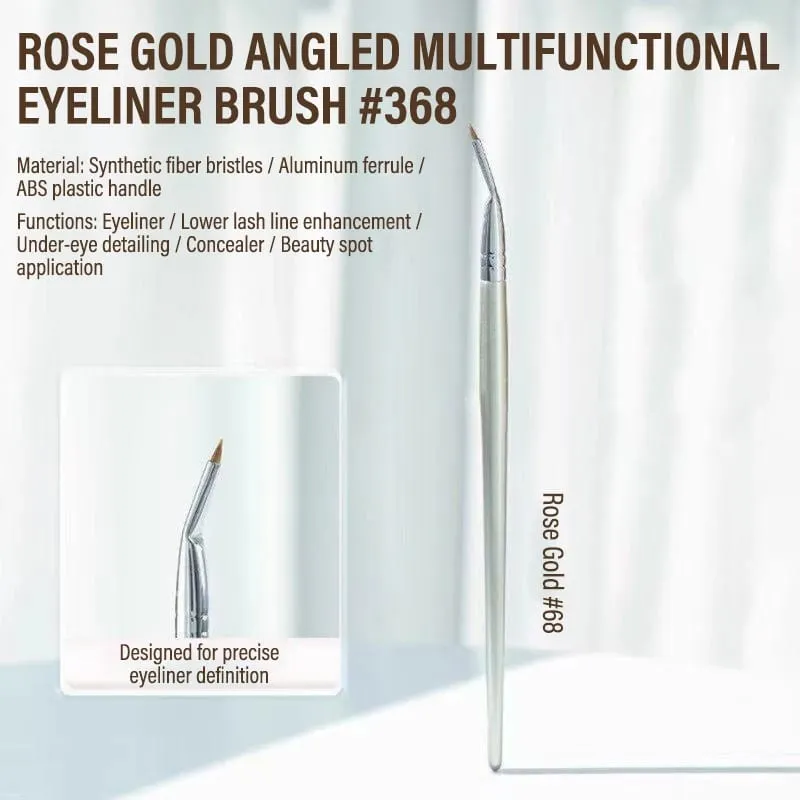 7 ชิ้น Professional Eye ชุดแปรงแต่งหน้า Bent Angled Eyeliner & คอนซีลเลอร์แปรง Under Eye Aegyo Sal Tear Trough Shadow เครื่องมือ — image 8