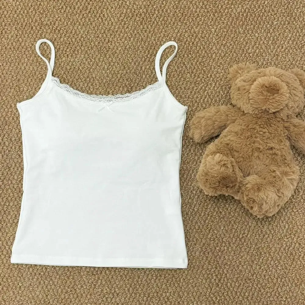 Maillot de corps en dentelle avec coussinets de soutien-gorge, sous-vêtements doux, débardeur à bretelles au dos, vêtements intérieurs Slim, été, extérieur polyvalent pour femmes — image 12