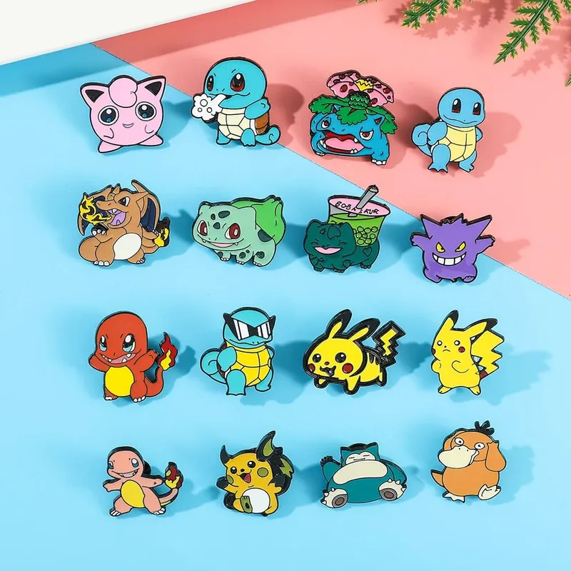 Wholesale Kawaii Pikachu Gengar Eevee Lapel Pins for Backpacks Enamel Pin Cute Brooches Badges Jewelry Fans Gifts — image 4