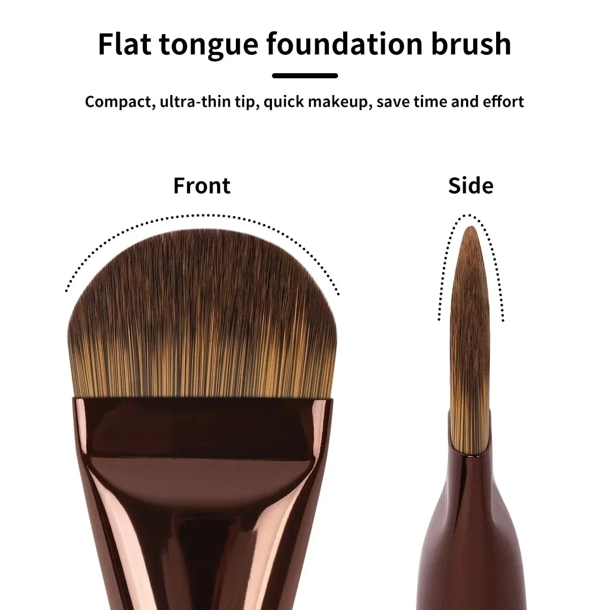 ใหม่ 2 ชิ้น Professional Foundation แปรงแต่งหน้าผมหนานุ่มสำหรับผสมครีม Flawless Powder แต่งหน้าเครื่องมือความงาม — image 2