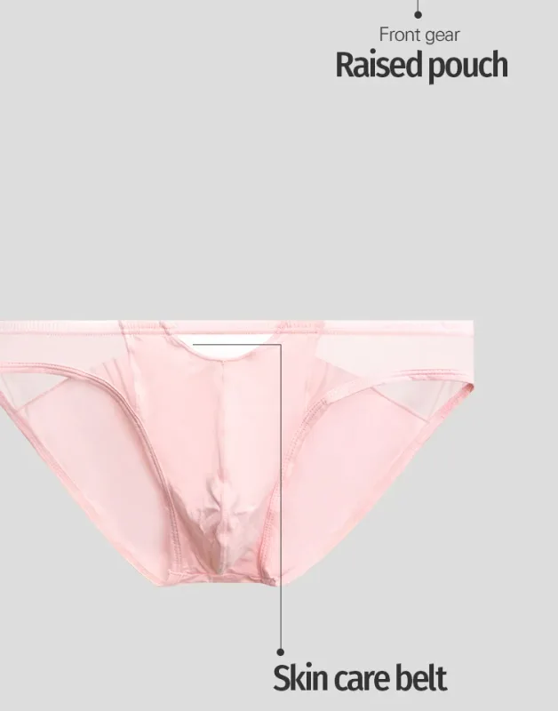 1PCS Lelaki Seluar Dalam Bikini Sheer Disambung Rekaan Panel Jala Hitam Bahan Anjal Lembut Seluar Dalam Lelaki Kontur 3D — image 11