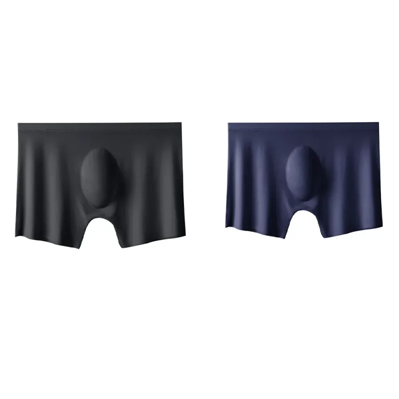2Pc Men's Panties Ice Silk Underwear Men Underpants Boxers Seamless Man Ultra-thin Cool Breathable Boxer Shorts Male Boxershorts