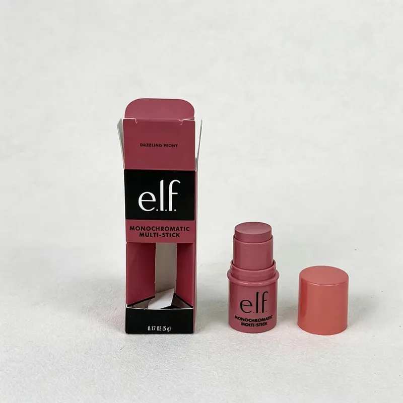 ELF Uniwersalny róż w sztyfcie „trzy w jednym” Wysoki połysk Contour Natural Nude Makeup Sztyft do makijażu ust i policzków