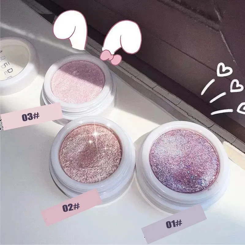 Monochromer Glitzer-Lidschatten, goldglänzender, erhellender Augen-Make-up, langanhaltender, aufhellender Augen-Make-up, perlmuttartiger Schimmer-Lidschatten — image 6