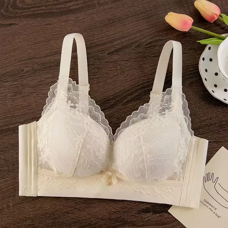 Sexy Lace Thickened Push-Up Bra for Small Breasts Anti-Sagging Adjustable Comfortable Wire-Free Lingerie — image 11