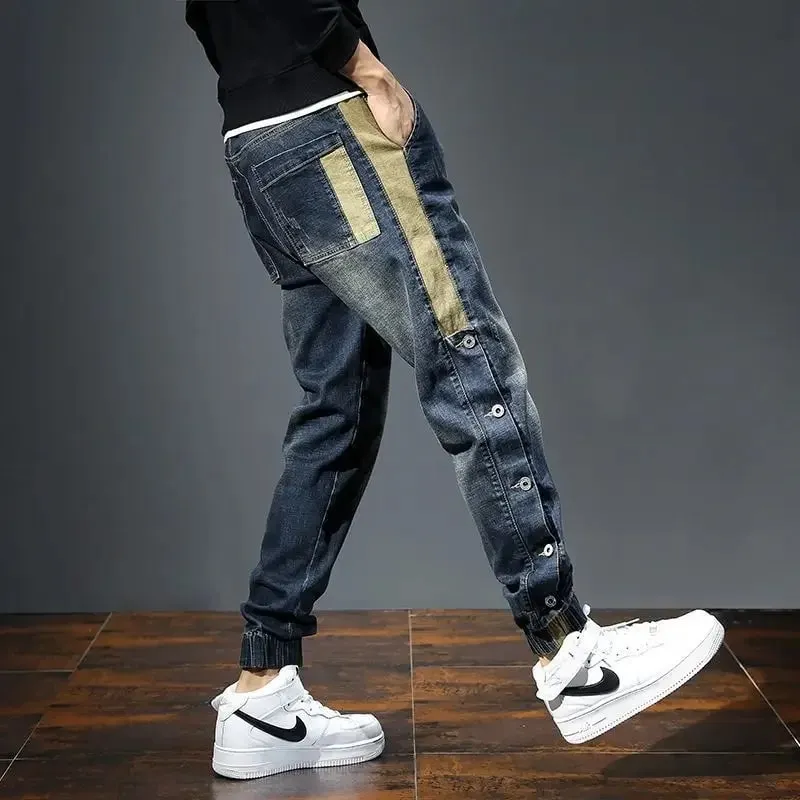 Elastische Herren-Cowboy-Hose, Stretch, Y2k-Vintage-Designer-Hose, 90er-Jahre-Streetwear, gestapelt, weites Bein, weiches Denim, Original-Jeans für Herren — image 5