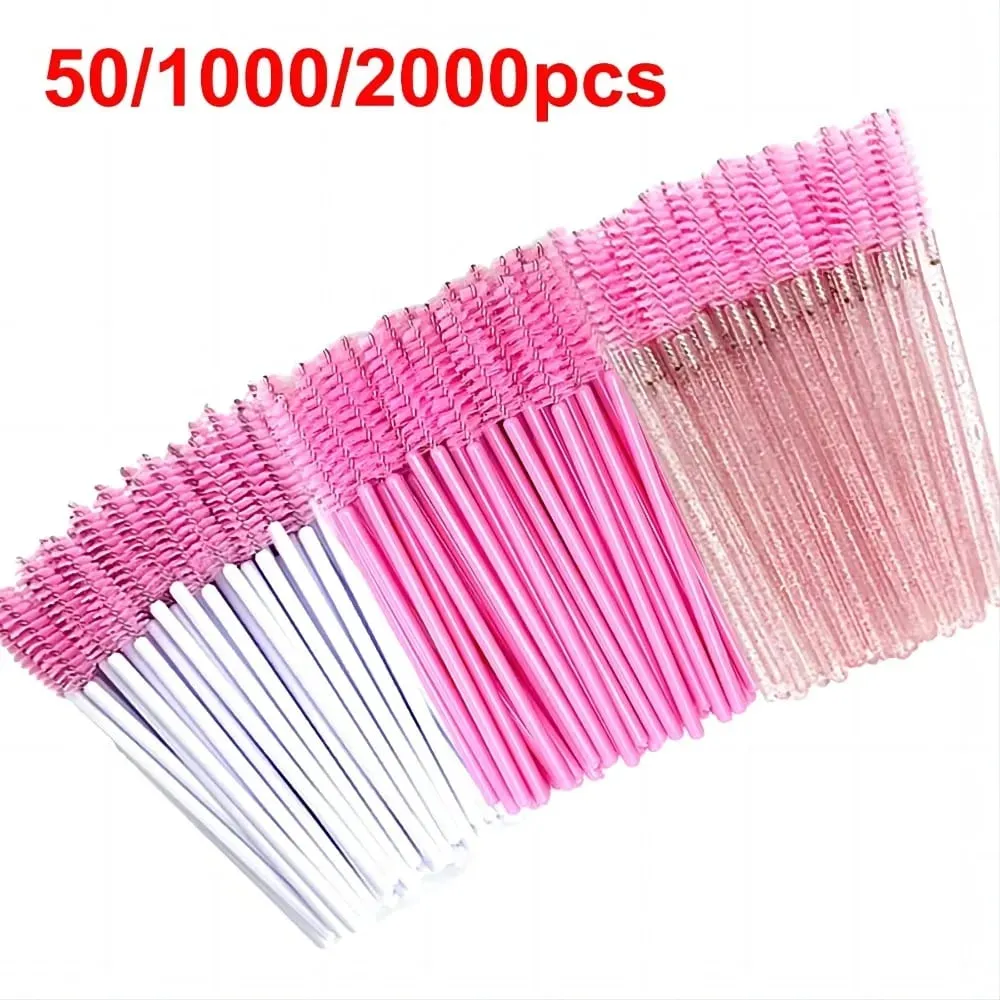 도매 50/1000/2000pcs 스풀리 브러쉬 애플리케이터 메이크업 도구 속눈썹 브러쉬 마스카라 완드 도매 눈썹 속눈썹 청소 — image 4