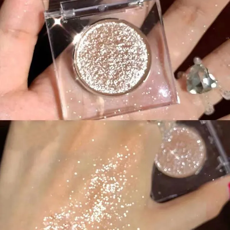 Glitter Eyeshadow Brighten Eyes Make Up Waterproof Shimmer Palettes Monochrome Eye Shadow Pigmented Highlighter Cosmetics — image 2