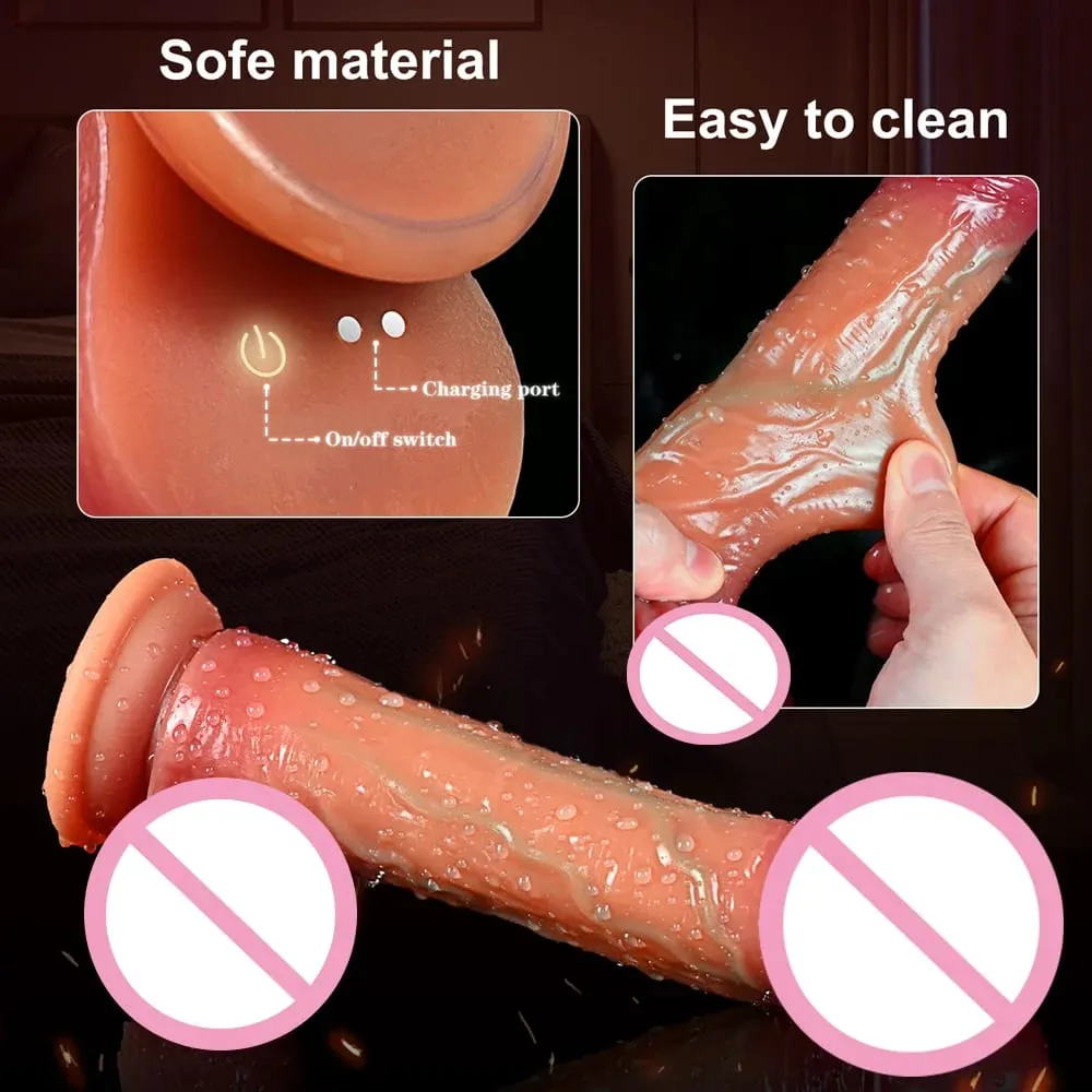 Teleskop Realistischer Dildo Vibrator Heizung Thrusting Vibrador Erwachsene Sexspielzeug für Frauen Männer G-Punkt — image 4