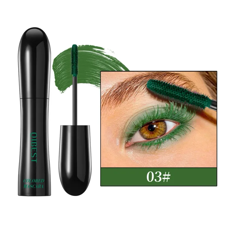 Mascara marrone cioccolato Estensione ciglia curva colorata Impermeabile Asciugatura rapida Allungamento Occhi Ciglia nere Trucco duraturo — image 8