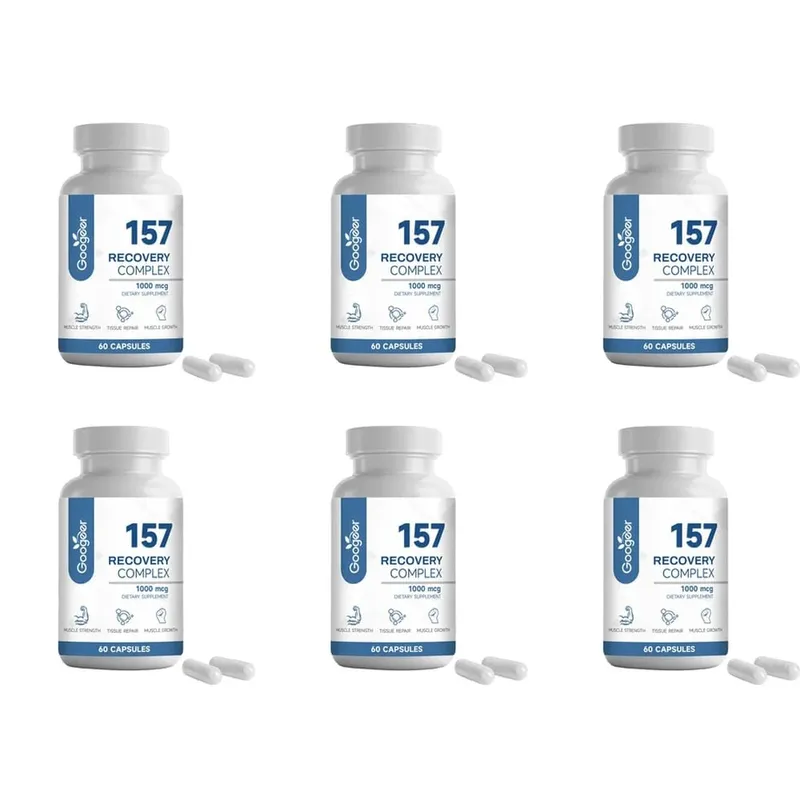 157 Recovery Complex Capsules พร้อม L-Valine และ L-Glutamine สำหรับการฟื้นฟูสนับสนุนการเจริญเติบโตของกล้ามเนื้อ Amino Blend 1,000 Mcg 60 แคปซูล