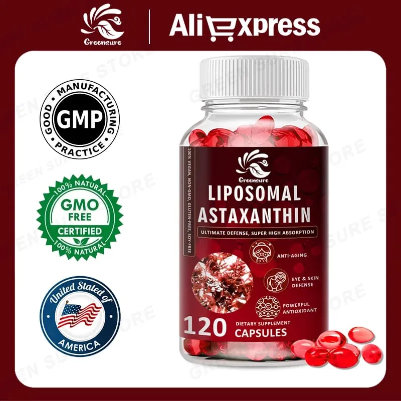 24 MG Lipozomal Astaksantin Kapsülü - Göz Yorgunluğunu Giderir Hassas Cildi İyileştirir Kas Fonksiyonunu Yeniler Bağışıklığı Artırır — image 1