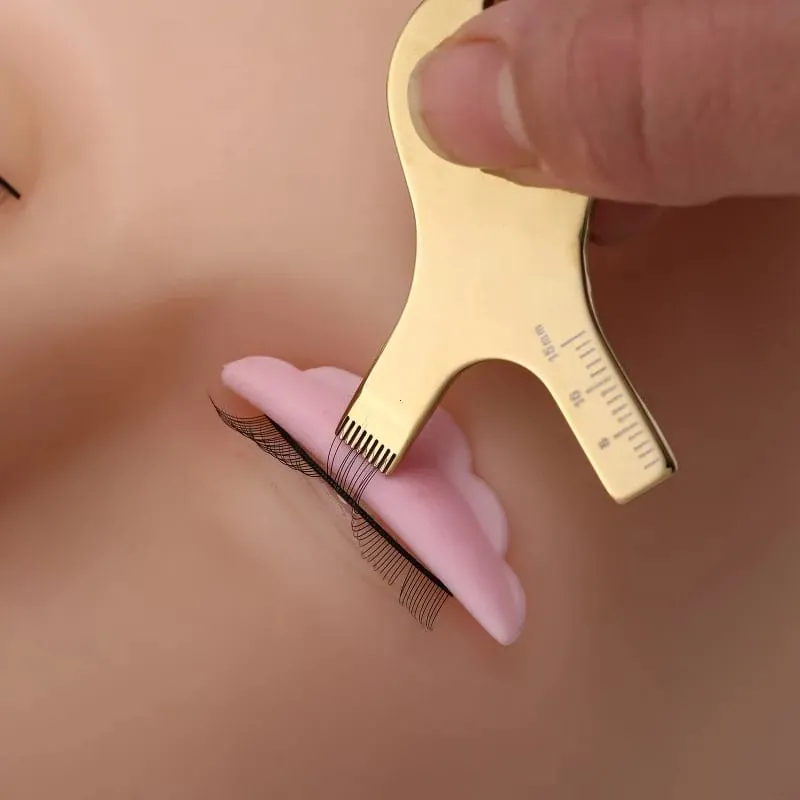 Spazzola per trucco ciglia Strumento per permanente per ciglia Spazzola per ciglia riutilizzabile in acciaio inossidabile Pettine pulito Spazzole per ciglia innestate a forma di Y — image 6