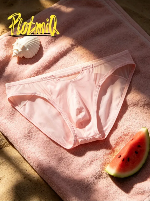 1PCS Lelaki Seluar Dalam Bikini Sheer Disambung Rekaan Panel Jala Hitam Bahan Anjal Lembut Seluar Dalam Lelaki Kontur 3D — image 15