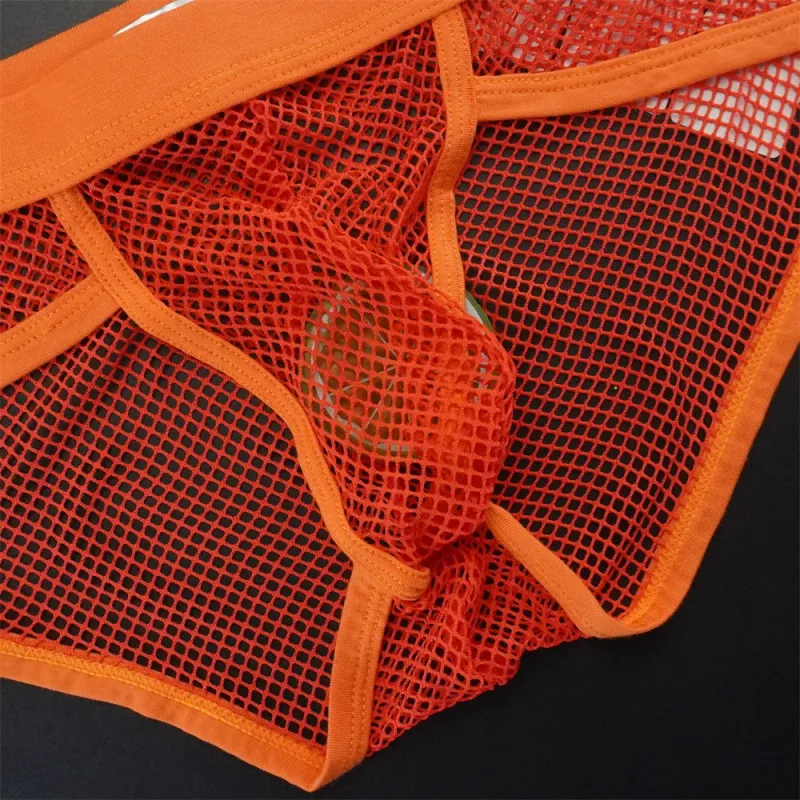 Plus Größe Mesh Unterwäsche Männer Transparent Große Fishnet U Pouch Briefs Männlichen Niedrigen Taille Einfarbig Sexy Perspektive Männliche höschen — image 16