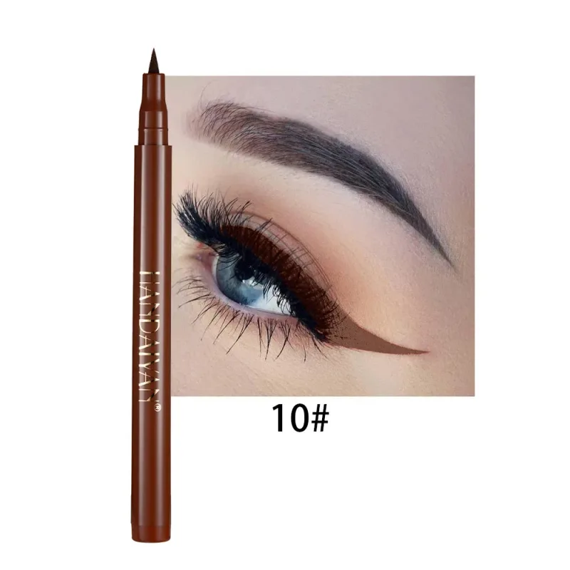 Pensil Eyeliner Putih Matte Cepat Kering Kosmetik Pena Eyeliner Cair Halus Tahan Lama Tahan Air Pena Eyeliner Antinoda — image 11