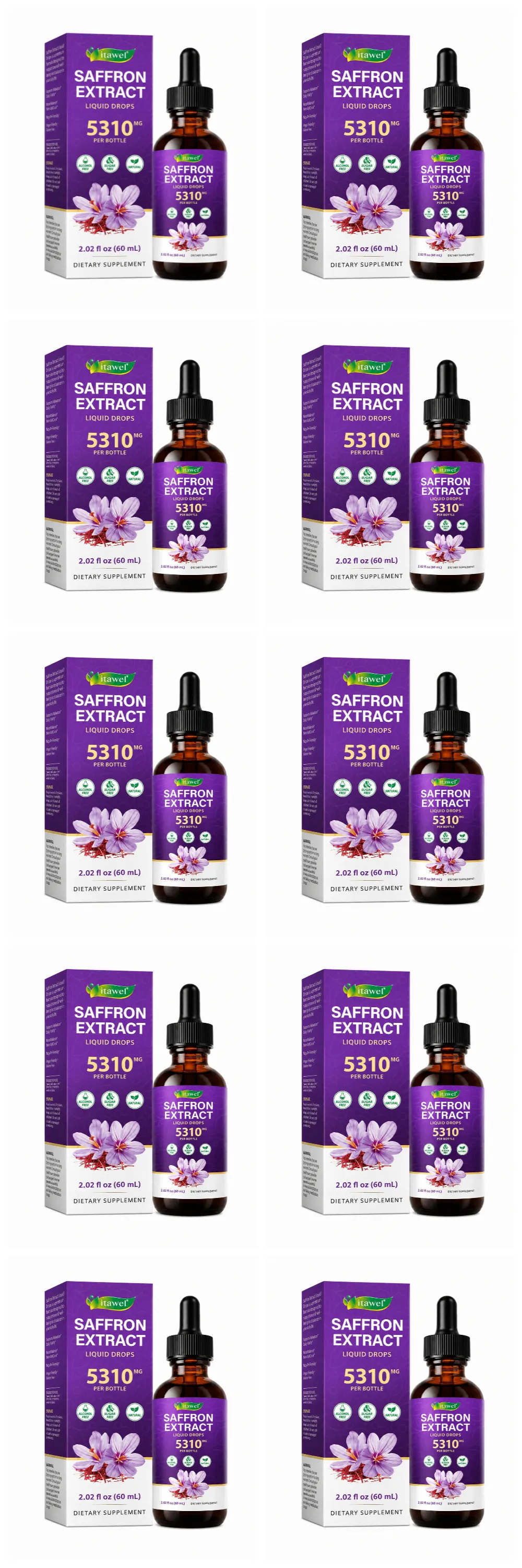 Saffron Extract Liquid Drops 117mg bawat Serving para sa Antioxidant Balanced Mood Healthy Sleep & Premenstrual Comfort Support 60ML — image 13