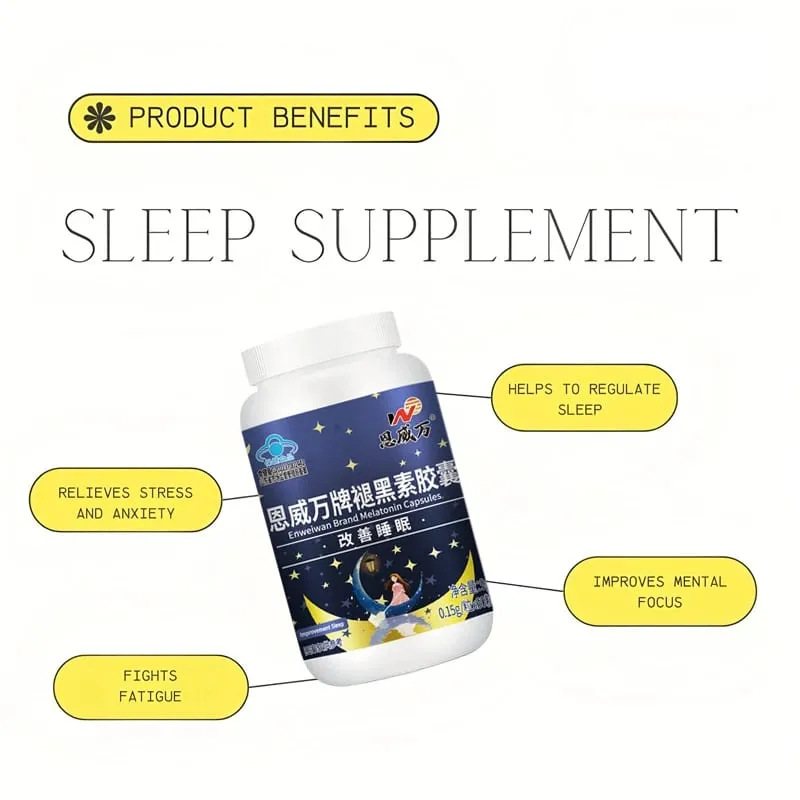 Kapsul Melatonin Tidur Nyenyak & Kognisi Otak Kekuatan Tambahan Liposomal Melatonin dengan Vitamin B6 kesan berganda tidur berkualiti — image 2