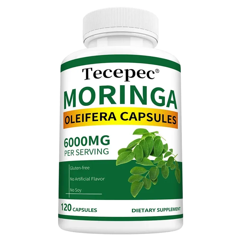 มะรุมอินทรีย์แคปซูล 6000 มก. สารต้านอนุมูลอิสระ Boost Energy & Metabolism สนับสนุนภูมิคุ้มกันย่อยอาหารสมองและสุขภาพหัวใจ — image 9