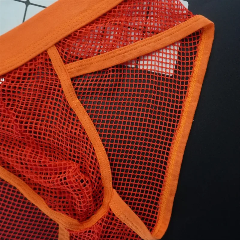 Plus Größe Mesh Unterwäsche Männer Transparent Große Fishnet U Pouch Briefs Männlichen Niedrigen Taille Einfarbig Sexy Perspektive Männliche höschen — image 17