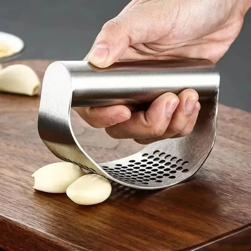 Manual Stainless Steel Garlic Mincer Garlic Crusher Press For Fruit Vegetable Kitchen Gadget Manual Food Processors — image 2