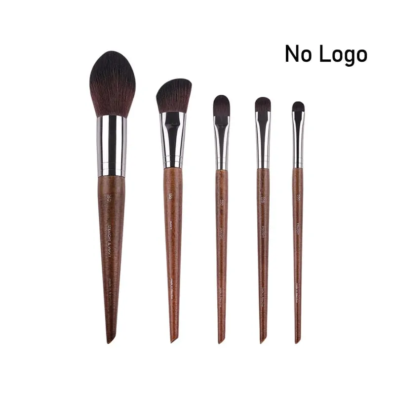 Pennelli per trucco occhi in legno naturale set completo Ombretto Pro Crease Kit per trucco sfumino evidenziatore sopracciglio Pennello per ciglia labbra pratico — image 11